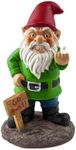 BigMouth Inc Garden Gnome, Funny Lawn Gnome Statue Garden Decoration (Go Away)