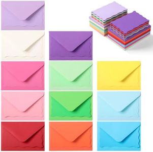 120 Pack Mini Envelopes with Cards, Small Envelopes with Blank Cards