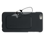 ThinOPTICS Reading Glasses on your Phone, iPhone 6 Plus Black Case, +2.00 Black Glasses