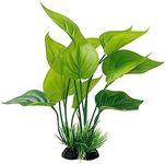 Smoothedo-Pets Aquarium Plants Fish Tank Decorations Small Plastic Artificial Plant Goldfish Waterscape Fish Hides (Rainforest Leaf-Medium)