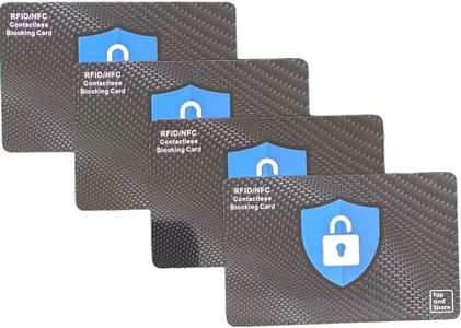 Tap and Share Premium NFC & RFID Blocking Card - 4 Pack | Premium Contactless NFC Credit Debit Card Passport Protector Blocker Set for Men & Women, Elegant Slim Design Perfectly fits in Wallet/Purse,