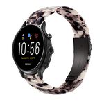 iLVANYA 22mm Resin watch Bands for Fossil Men's Gen 5 Carlyle/Fossil Women's Gen 5 Julianna/Fossil Men's Gen 4 Explorist Smart Watch (Deep Rose Gold+Leopard).