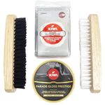 CRSN Set Kiwi Shoe Parade Neutral 50ml with Pack of 2 Shoe Polish Brush and 4 Kiwi wipes. Shoe polish kit for black leather, shoe cleaning kit for perfect finish. Boot cleaner, boot shine brush