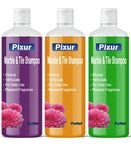 pixur Marble & Tile Shampoo Pack Of 3 Pcs X 1 L (Deo Fresh,Orange,Original)/Floor Cleaner/Thick Liquid/0% Hcl Acid/Safe On All Type Floor/Eco Friendly/No Harmful Chemicals/For Home,Kitchen,Bathroom