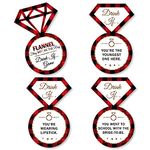 Big Dot of Happiness Drink If Game - Flannel Fling Before The Ring - Buffalo Plaid Bachelorette Party Game - 24 Count