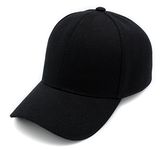 Top Level Baseball Cap Men Women - Classic Adjustable Plain Hat Black