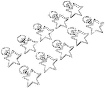 COHEALI 40 portachiavi a forma di stella per il fai da te, portachiavi dorati, a moschettone, a forma di stella