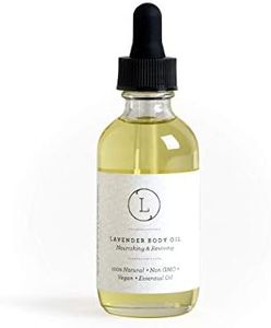 Lizush Lavender Body Oil - 2 oz Natural, Vegan, Non-GMO Moisturizing Bath Oil for Silky Skin with Premium Essential Oils