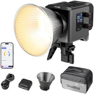 SMALLRIG RC 220B Pro 220W COB Video Light, Bi-Colour Video Light 2700K-6500K, CRI 95+ Bowens Mount Light, Support 3 Power Supply Methods, App Control for Photography and Photo Studio