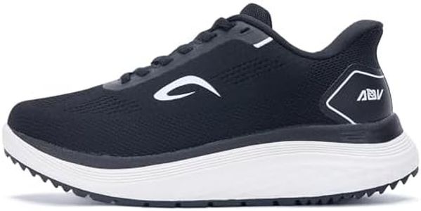 BiNHam Women's Walking Shoes with Arch Support Plantar Fasciitis Orthotic Slip On Tennis Sneakers for Long Standing, Black, 10.5