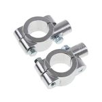 HDBUBALUS Motorcycle Group 1" 25mm Motorcycle HandleBar 10mm Mirror Thread Mount Holder Clamp Adaptor Chrome