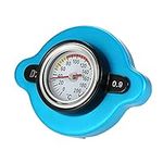 HUIOP Radiator Cap,0.9 Bar Thermostatic Radiator Cap Cover with Water Temp Temperature Gauge for Truck Forklift Trailer