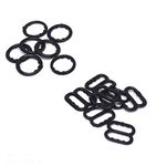 MMStore Bra Strap Adjuster Slider Hook (100 Pcs) Lingerie Adjustment Buckle for Corset Garter Bikini (10MM)