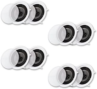 Acoustic Audio CS-IC83 in Ceiling 8" Speaker 4 Pair Pack 3 Way Home Theater 2800 Watt