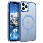 BENTOBEN for iPhone 11 Pro Max Magnetic Case, iPhone 11 Pro Max Phone Case[Compatible with MagSafe] Translucent Matte Shockproof Women Men Protective Case Cover for iPhone 11 Pro Max 6.5",Light Blue