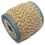 Pearl Beads Chain for Jewellery Making and Crafts Work, Pack of 5 mtrs