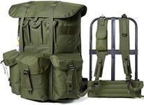 Military Alice Pack Rucksack,Army Survival Combat Field A.L.I.C.E. Backpack with Suspender Strap and Frame Olive Drab