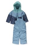 OshKosh B'Gosh Girls' Ski Jacket and Snowbib Snowsuit Outfit Set, Blue Fade, 6X