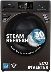 IFB 8 Kg 5 Star Powered by AI with 9 Swirl Wash, WiFi, Fully Automatic Front Load Washing Machine (Senator MBN 8012, Steam Refresh Program with Eco Inverter, Mocha)