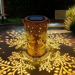 Camaxun Solar Lifetree Lanterns Garden Decor, Outdoor Waterproof Hanging Solar Lantern Lights Ornaments, Garden Decorations Lights for Backyard Porch Patio Table Yard Balcony Lawn Pathway