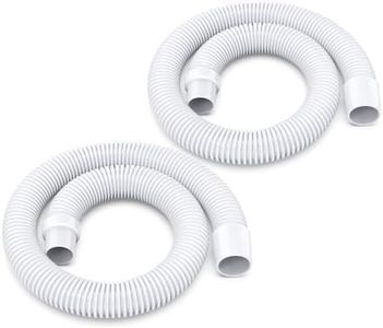 ANTOBLE 48" Universal Pool Vacuum Hose Replacement for Kreepy Krauly, Baracuda G3/G4, Hayward Navigator, Pool Vac Ultra, AquaBug, Creepy Crawler & More (White, 2 Pack)