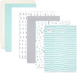 Baby Burp Cloths for Boys and Girls - 7 Pack Large 100% Cotton - Double Layered Extra Absorbent Burp Rags, Mint