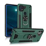 Tznzxm Case for ZTE ZMax 10 /ZTE Z6250, Military Grade [Impact Resistant][Defender][Metal Ring Grip][Magnetic Car Mount] Kickstand Protective Shockproof Case for Consumer Cellular ZMax 10 Green