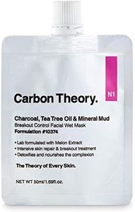 Carbon Theory | Charcoal, Tea Tree Oil & Mineral Mud Breakout Control Face Mask | Natural, Vegan And Cruelty Free | 50ml