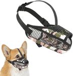 Soft Mesh Dog Muzzle with Reflective Strap - Lightweight Muzzle Adjustable Dogs to Prevents Biting, Chewing & Licking, Open Nose Design Reduces Friction & Enhances Comfort (Pink, XL)