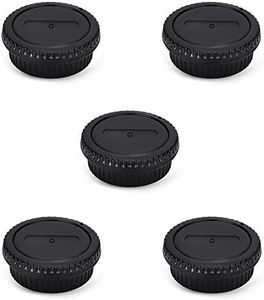 Rear Lens Cap & Body Cap Cover Set for Canon EF EF-S Mount Camera 90D 80D 77D 70D T8i T7 T7i T6 T6i T5i SL3 SL2 7D Mark II 6D Mark II 5D Mark IV 1Dx Mark III etc -5 Packs