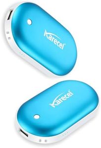 Karecel Rechargeable Hand Warmers 2 Pack, 10,400mAh Double Sided Heat Electric Hand Warmers Power Bank, Portable Pocket USB Heated Handwarmers, 4-inch Full-Surface Heat & Quick Charge, Men Tech Gifts