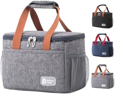 Insulated Lunch Bag for Women Men, Reusable Lunch Box Bag, Lunch Box Cooler Bag,Leakproof Thermal Insulation Aluminum Thickened Lunch Box, Lunch Tote Bag for Work, Picnic, School, Travel (Gray)