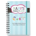 Baby Daily Log Book- Track Newborn Daily Routine, Journal Memorable Moments and more-Hard Cover, Spiral Bound Journal by Kahootie Co (Teal)