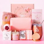 60th Birthday Gifts for Women,60 Year Old Unique Happy Birthday Gift Set Box for Her,Self Care Package Relaxation Spa Bath Basket for Female,Christmas Gifts Ideas for Mom Sister Friends Wife Aunt