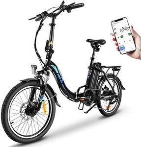 KAISDA E-Bike Klapprad 20 Zoll Elektrofahrrad Mit 250W Motor 36V 13Ah Abnehmbarem Li-ion Akku Bis 100km Distanz,7-Gang,Pedelec Ebike E-Citybike E-Fahrrad Für Erwachsene,Schwarz