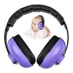 Kids Noise Cancelling Earmuffs – Hearing Protection for Babies & Toddlers, Adjustable & Comfortable Headphones for Autism, Concerts, Fireworks, Travel & Flight (Purple)"