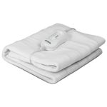 Status Single Electric Under Blanket with 3 Heat Settings, 40W Heated Mattress Cover for Bed Warming and Night-Time Comfort, White (SEB1PKB)
