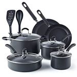 Cook N Home 02597 Professional Cookware, Hard-Anodized_Aluminum, Black