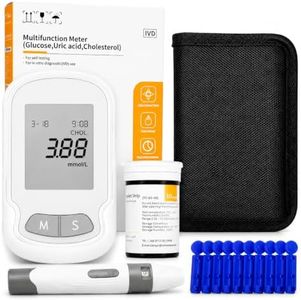WR-30 Cholesterol Test Meter Cholesterol Monitor Kit - Total Cholesterol Testing with Quick Results, Includes 10 Test Strips and Lancets (Cholesterol Check Only)