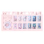 Baby Photo Frame,My First Year Photo Frame,Milestone Photo Frame,My First Year Photo Moments Baby Keepsake Picture Frame,12 Month Picture Frame Decoration Album(pink)