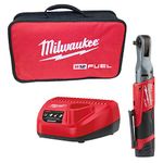 Milwaukee Brushless Ratchet Wrench 12 V 1 Bat 2.0 Ah M12FIR38-201B