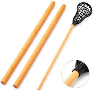 Teyva Daily 2 Pack 28 Inch Bamboo Lacrosse Shaft Sticks Men's Octagonal Lacrosse Stick Handles, Natural Carbonized Wood Construction Lightweight Durable for Games Practice Training