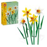 LEGO Daffodils, Yellow Artificial Flowers Set for Kids, Build and Display This Bouquet at Home as Bedroom or Desk Decoration, Gifts for 8 Plus Year Old Girls, Boys and Teenagers 40747