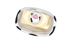 Joie Kitchen Gadgets 43344 Moomoo Butter Dish, White/Black, 17.8 x 10.2 x 12.7 cm