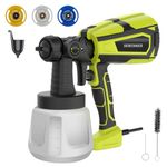 DEWINNER 600W Paint Spray Gun with 3 Spray Patterns, Electric Paint Gun with 1000ml Container, Paint Sprayer with 3 Nozzles (1.5/2.0/2.5mm) for Walls and Ceilings for DIY Decoration