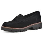 WHITE MOUNTAIN Women's Gunner Penny Loafer, Black/Suede, 6 UK