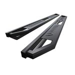 HD Ridez Side Steps Aluminum Armor Compatible with Dodge Ram 1500 2002-2008 Quad Cab & 2500 3500 03-09 (Exclude Daytona Rumble Bee and SRT-10 Models) (Nerf Bar Side Steps Side Bars)