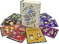 Stack 52 Exercise Ball Fitness Cards. Swiss Ball Workout Playing Card Game. Video Instructions Included. Bodyweight Training Program for Balance and Stability Balls. (2019 Updated Deck)