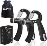 U-VKK Hand Grip Strengthener,Hand Exerciser, Set of 2 Hand Exerciser Forearm Trainer, Adjustable Handle 5-60 kg, Hand Forearm Training Device