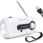 Wind Up Radio, Solar Hand Crank Portable Emergency AM/FM Weather Radio, 2000mAh Survival Radio with LED Bright Flashlight, SOS Alarm, Headphone Jack, Cell Phone Charger for Home and Outdoor